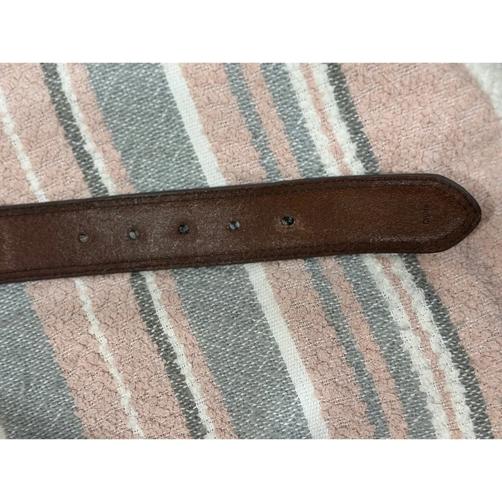 Cavendar's Genuine Leather Western Basketweave Belt Silver Concho Studded Sz 34